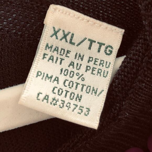 Fairway & Greene Sweater Black Mens XXL Pima Cotton Monogrammed 'ER' Golf. - Picture 5 of 9